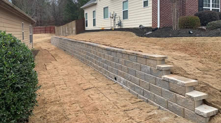 Retaining Wall Built By GCO Landscape